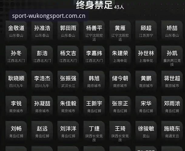 中国足协第三批禁足名单全面解析：从行业乱象看足球生态修复之路